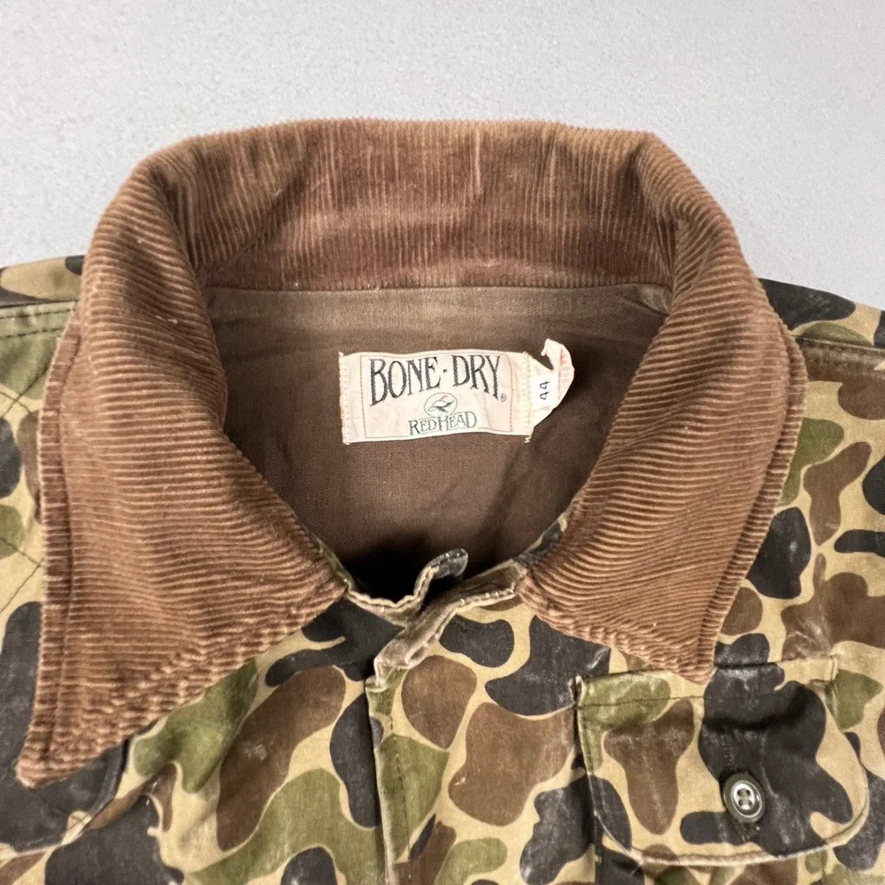 RedHead Bone-Dry Hunting Jacket Men 44 Camo Duck Hunter Vintage Canvas FieldCoat